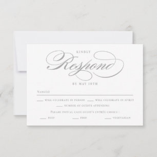 Poetische Script EDITABLE FARBE Wedding RSVP Card Einladung