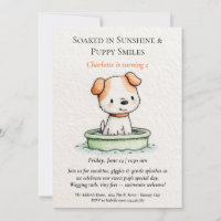 Poetische und Minimalistische Puppy Pool-Party Ein