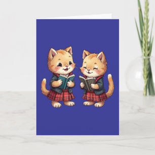 Poetophile Katzen Schottlands Feiertagskarte