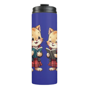 Poetophile Katzen Schottlands Thermosbecher