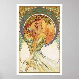 POETRY aus der Serie "The Arts" von Mucha Poster