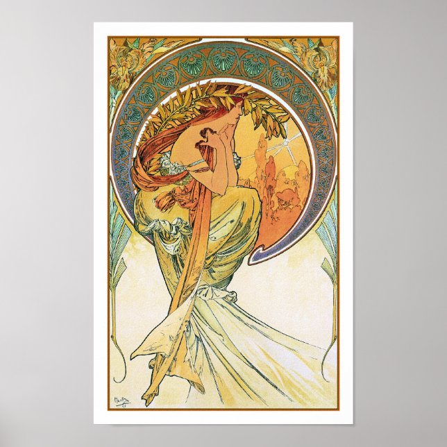 POETRY aus der Serie "The Arts" von Mucha Poster (Vorne)