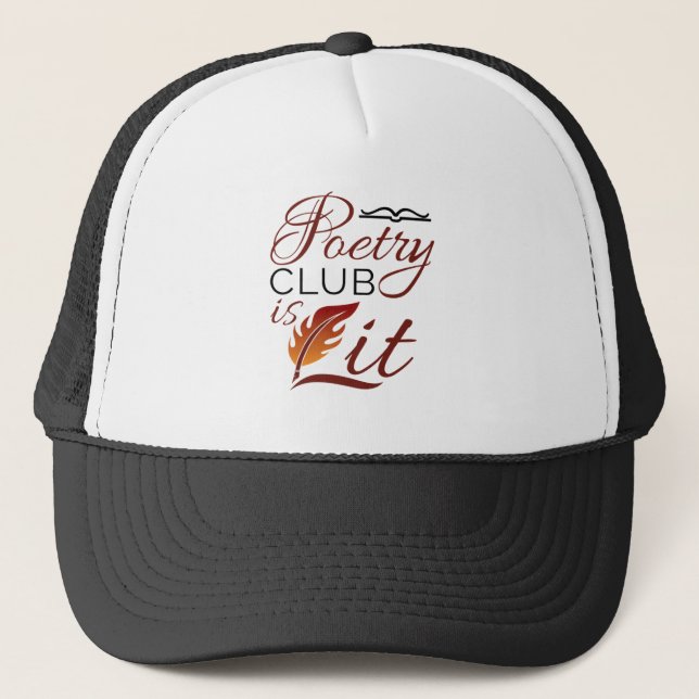 Poetry Club ist Lit Poem Writer Poet Truckerkappe (Vorderseite)