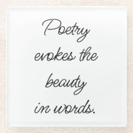 Poetry Evokes Glass Untersetzer