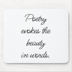 Poetry Evokes Mouse Pad Mousepad