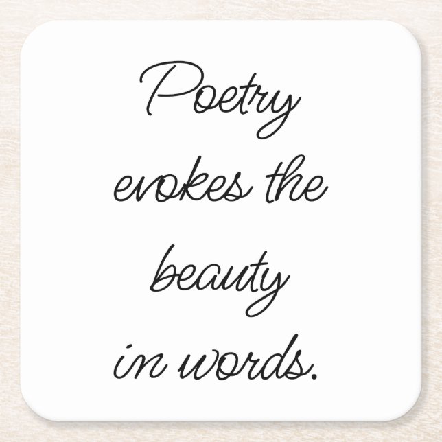 Poetry Evokes Paper Untersetzer (Vorderseite)