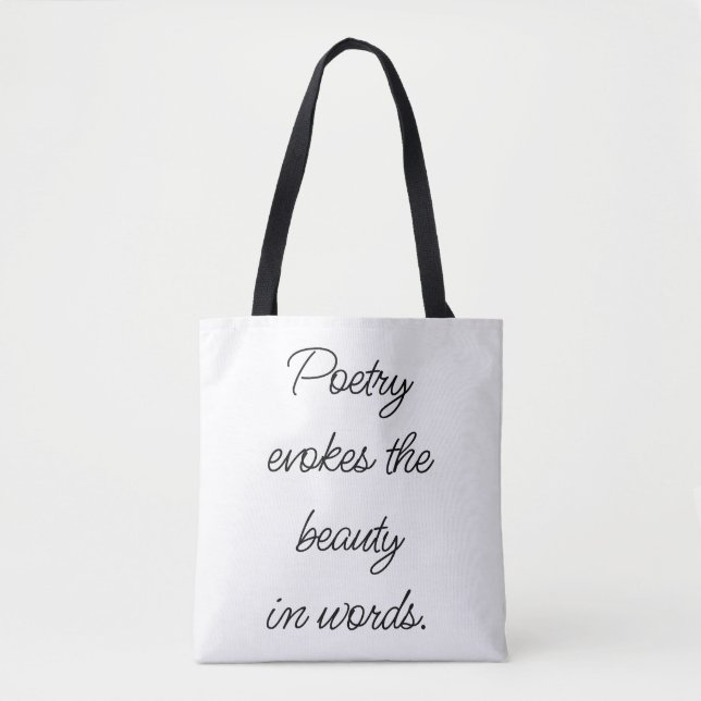 Poetry Evokes Shoulder Tote Tasche (Vorderseite)