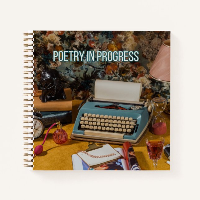 "Poetry in Progress" Hardcover-Notizbuch Notizbuch (Vorderseite)