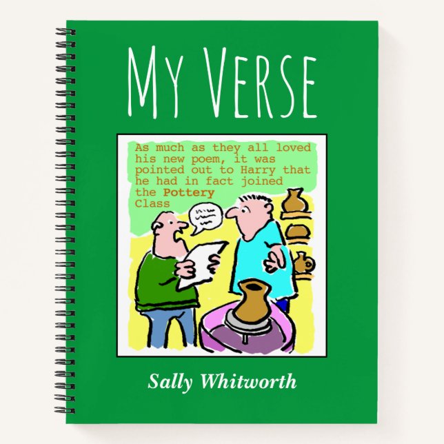 Poetry-Notebook mit dem Namen des Eigentümers Notizbuch (Vorderseite)