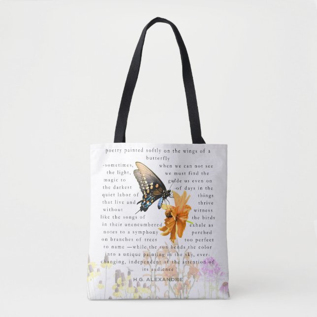 “Poetry Painted Softly”–ToteBag by H.G. Alexandre (Vorderseite)