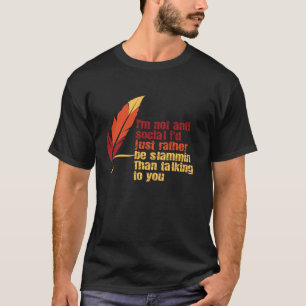 Poetry Slam Ich bin keine antisoziale Slam Poesie T-Shirt