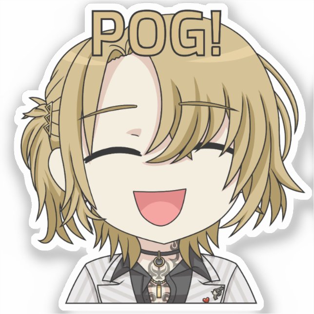 Pog! Chibi Aufkleber - Luca Kaneshiro Fan Art (Vorderseite)