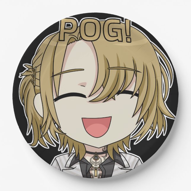 Pog! Chibi-Pappteller - Luca Kaneshiro Fanart Pappteller (Vorderseite)