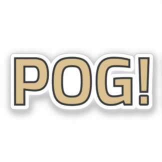 Pog! Text Sticker - Luca Kaneshiro Fan Art