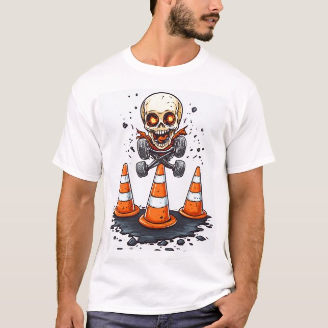 Pogo Bones � Crazy Skeleton on the Move T-Shirt (Vorderseite)