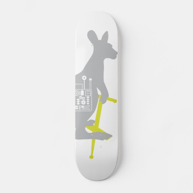 Pogo-Stick Kangaroo Skateboard Deck (Vorderseite)