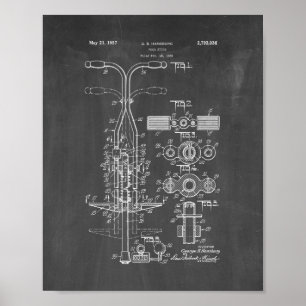Pogo Stick Patent - Chalkboard Poster