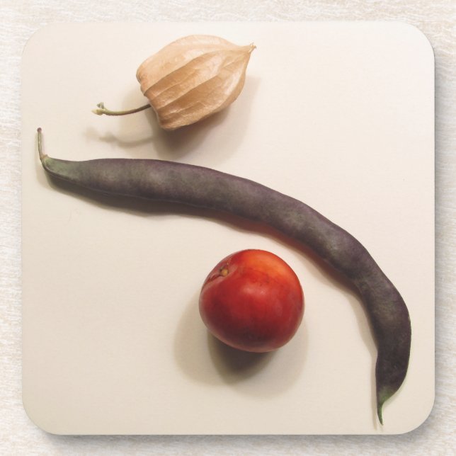 Poha, Bohnen und Pflaume Untersetzer (Vorderseite)