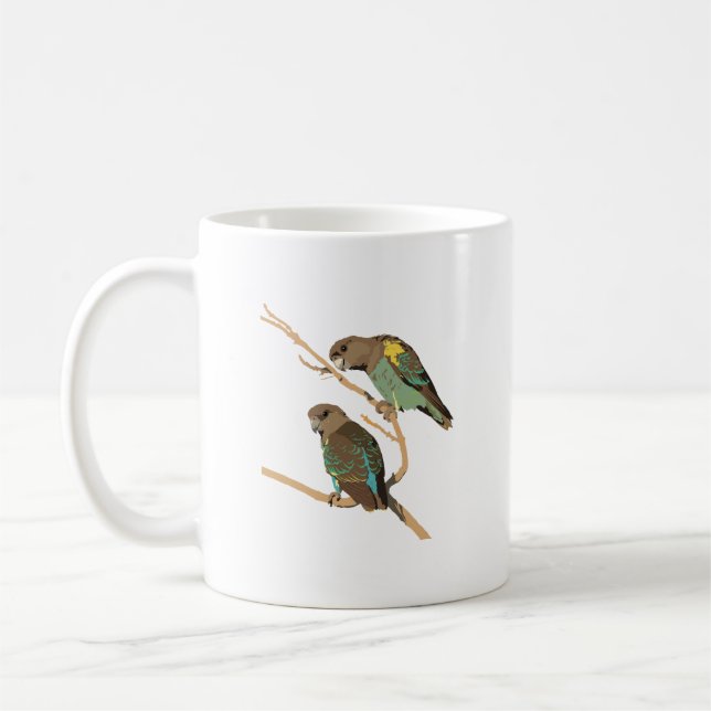 Poicephalus Senegal Parrots Kaffeetasse (Links)