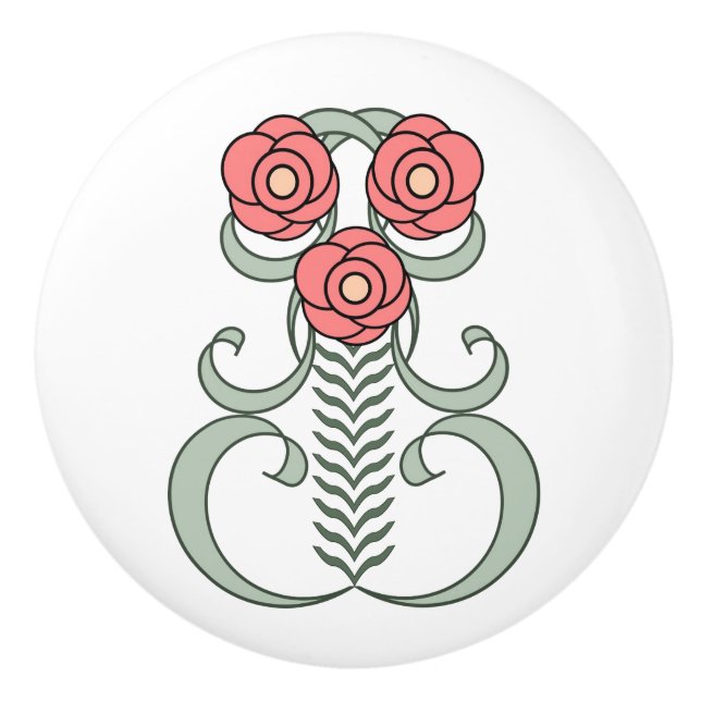 Poignée en Céramique Art Déco Keramikknauf (Vorderseite)