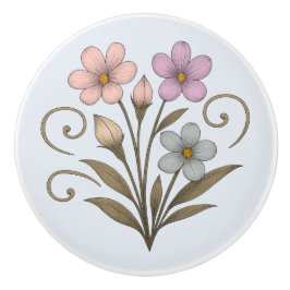 Poignée en Céramique joyeux printemps-floral Keramikknauf