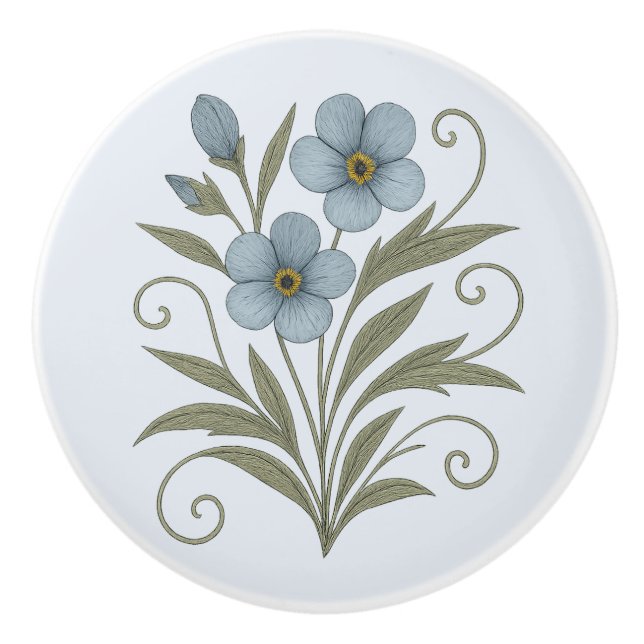 Poignée en Céramique only blue, seulement bleu Keramikknauf (Vorderseite)