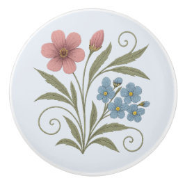 Poignée en Céramique petit bouquet nature Keramikknauf