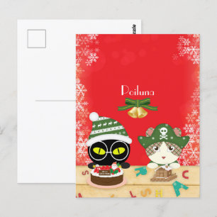 Poilunas weihnachtlicher Tisch Postkarte