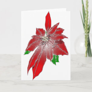 poinsetta feiertagskarte