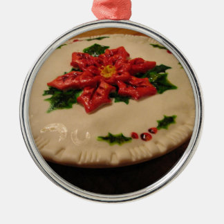 Poinsetta Torte I Silbernes Ornament