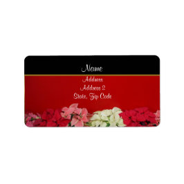 Poinsettia Address Labels Adressaufkleber
