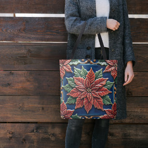 Poinsettia auf blau