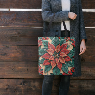 Poinsettia auf Rot