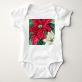Poinsettia Baby Strampler