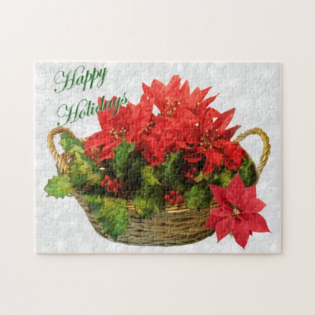Poinsettia Basket Puzzle (Horizontal)