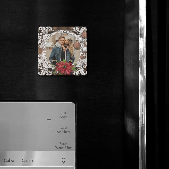 Poinsettia Bauble | Verziertes Weihnachtsfeiertag- Magnet (Von Creator hochgeladen)