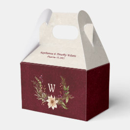 Poinsettia & Berries Hochzeit Geschenkschachtel