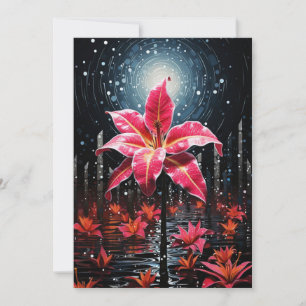 Poinsettia Blume Abstrakte Weihnachtskarten Feiertagskarte