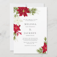 Poinsettia Blume and Pine Wedding