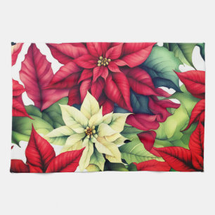 Poinsettia Blume Geschirrtuch