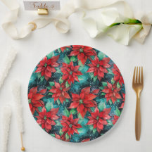 Poinsettia Blume Klassisches Weihnachtsgebäck