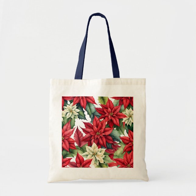 Poinsettia Blume Tragetasche (Vorne)