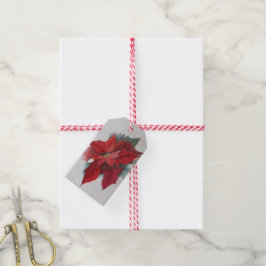 Poinsettia Blume Weihnachtsölmalerei Geschenkanhänger