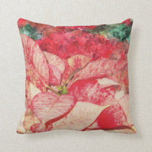 Poinsettia/Blumenkissen Kissen