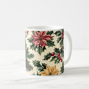 Poinsettia Blumenweihnachtsmuster (15) Kaffeetasse