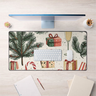 Poinsettia Blumenweihnachtsmuster (1) Schreibtischunterlage