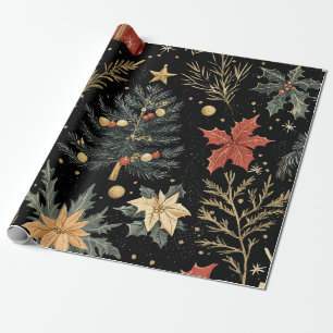 Poinsettia Blumenweihnachtsmuster (21) Geschenkpapier