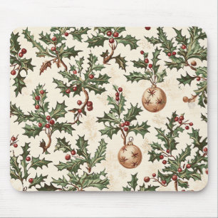 Poinsettia Blumenweihnachtsmuster (6) Mousepad