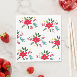 Poinsettia Botanicals Folies Weihnachten Serviette