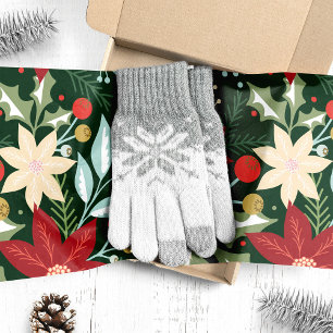 Poinsettia Botanische Blumige Weihnachten Seidenpapier